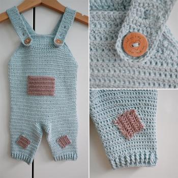 Häkelanleitung Baby Latzhose, Gr. 50-80